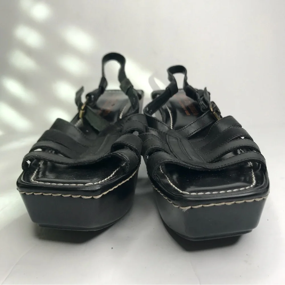 Donald J Pliner Black Saby Platform Sandals